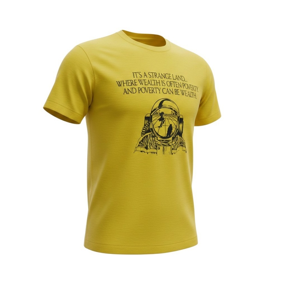 Vintage Screen Stars Best Astronaut Graphic T Shirt Yellow Mens XL Single Stitch